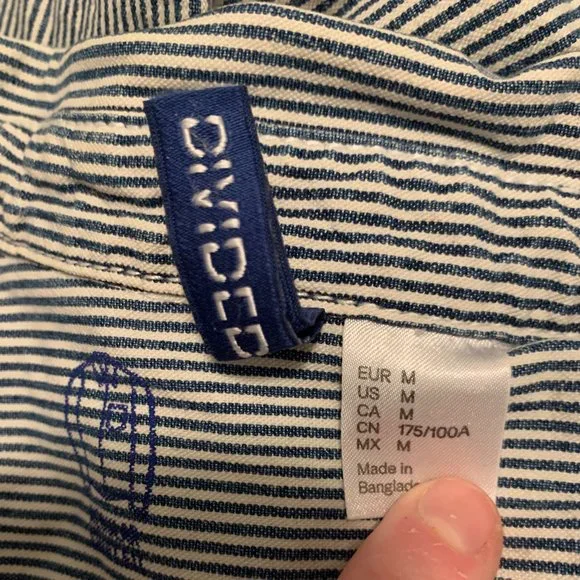 Navy Striped Button-up - Picture 11 of 11